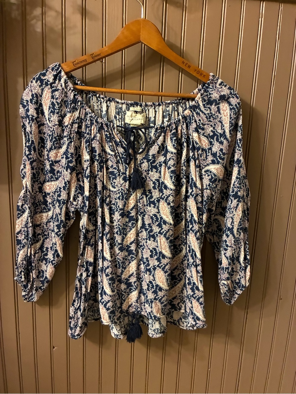 Vintage Denim & Supply by Ralph Lauren Paisley Boho Blouse Fall Tunic